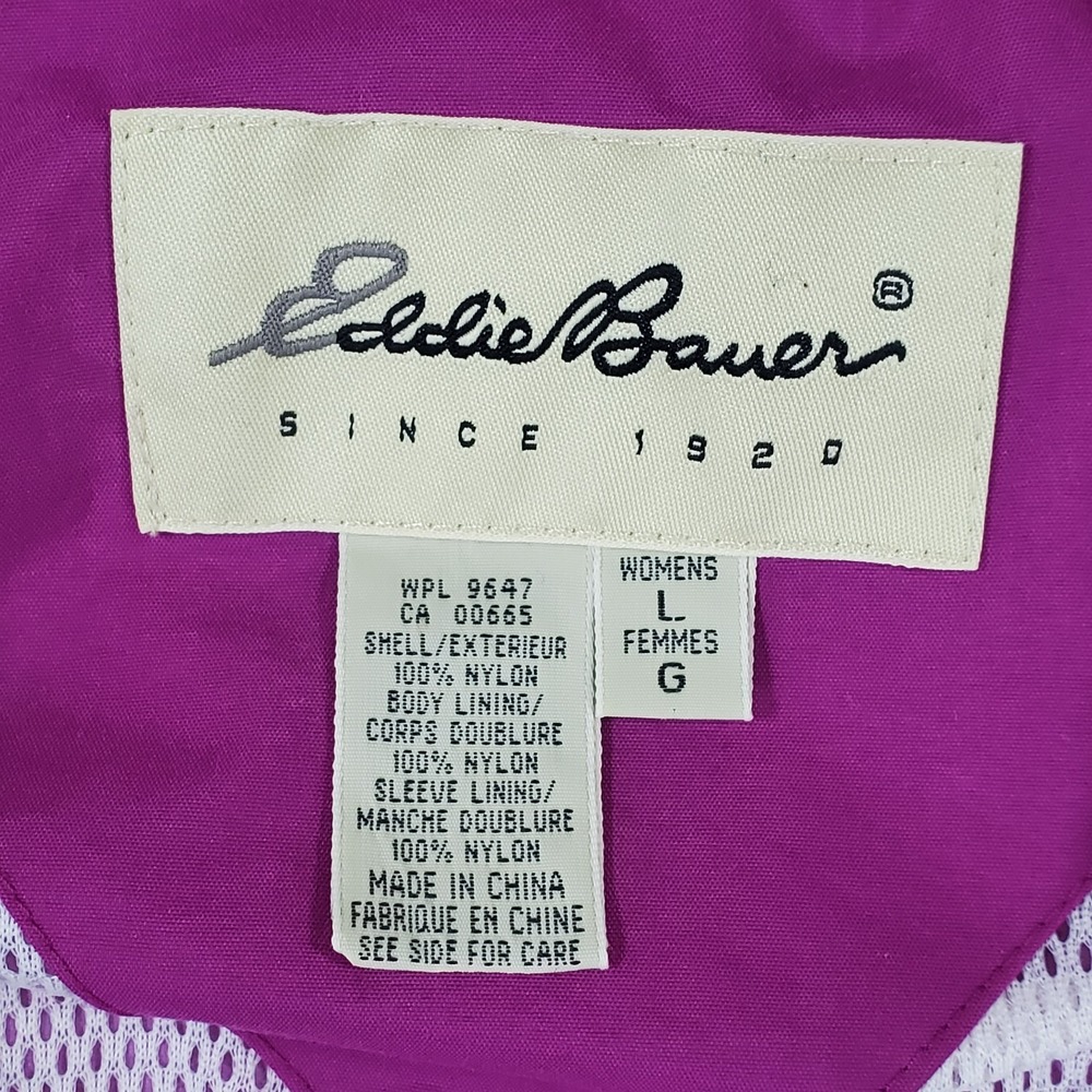 Eddie Bauer Womens Jacket Large Pink Full Zip Lightweight Windbreaker Coat - Picture 4 of 8